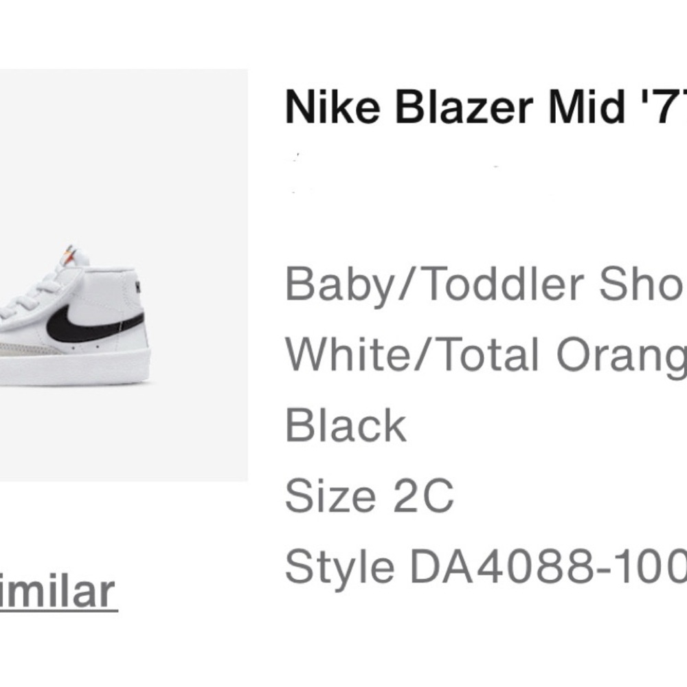 Nike Baby Walker Shoes in White and Black - Picture 4 of 4